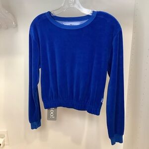 Velour Crew in Cobalt